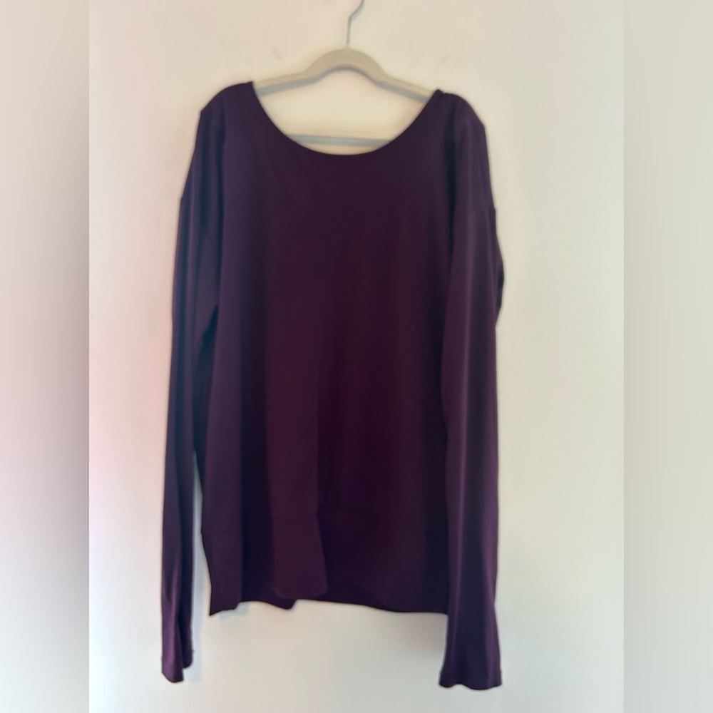 CALIA by Carrie Underwood Long Sleeve Top in Deep Purple